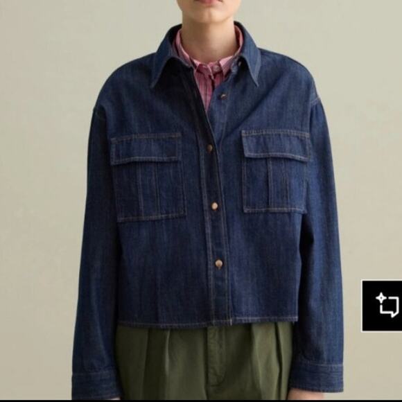 Piombo Woman's Utility Denim Jacket Check Exact Measurements for Correct size - Picture 3 of 14